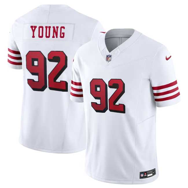 Men & Women & Youth San Francisco 49ers #92 Chase Young New White 2023 F.U.S.E. Limited Jersey->->